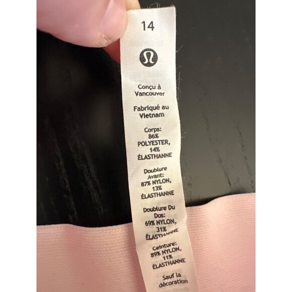 Lululemon Womens Pink Athletic Skort Size 14 High-Performance Polyester Blend - Picture 3 of 6